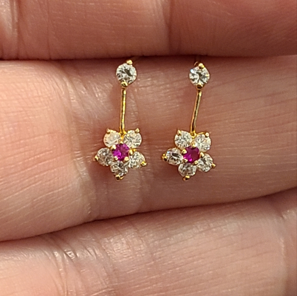 14kt gold kid earrings